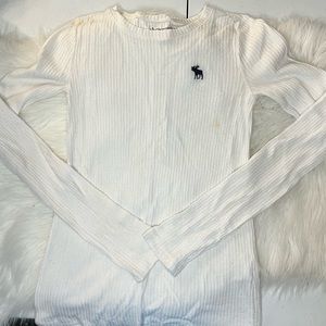 Abercrombie white long sleeve